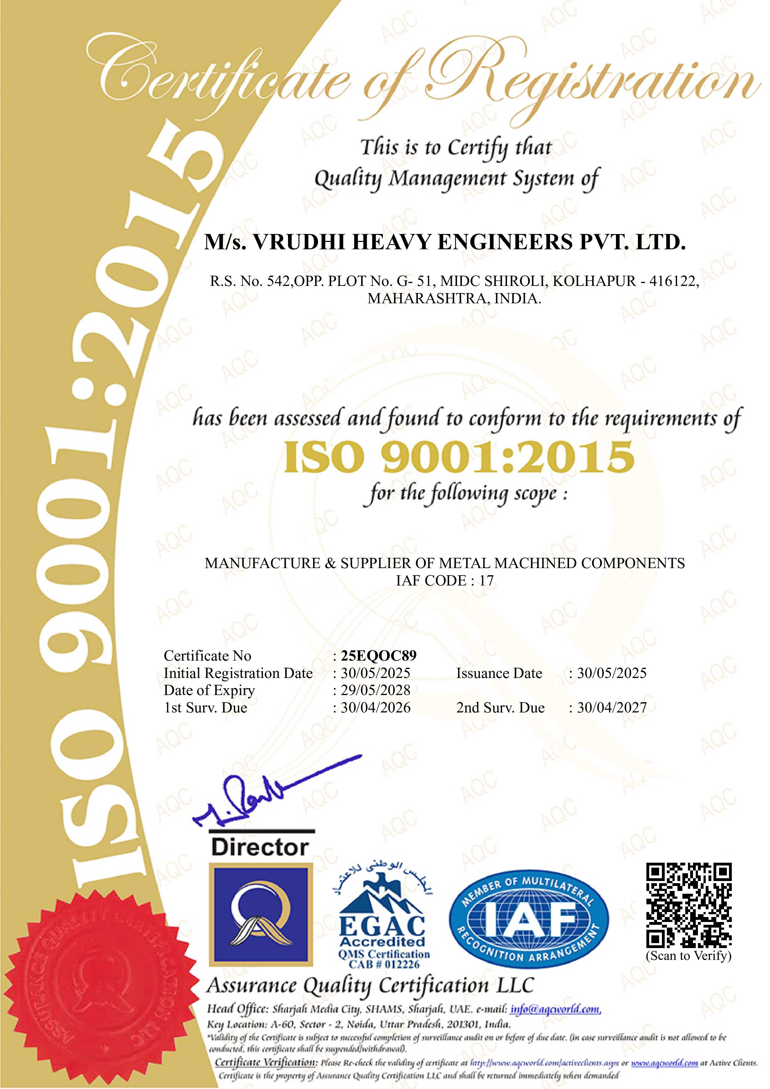 ISO 9001:2015 Certification